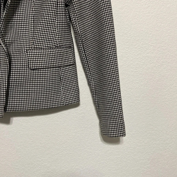 Banana Republic Black White Houndstooth Blazer Jacket Size 2 - Picture 4 of 8